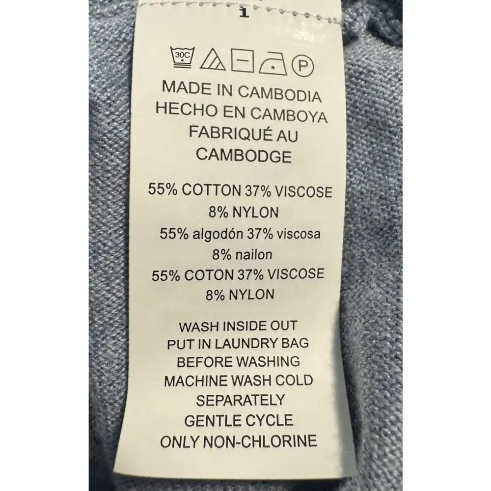 Michael Kors Sweater Women’s Size Medium Chambray Pull-over Long Sleeve NEW